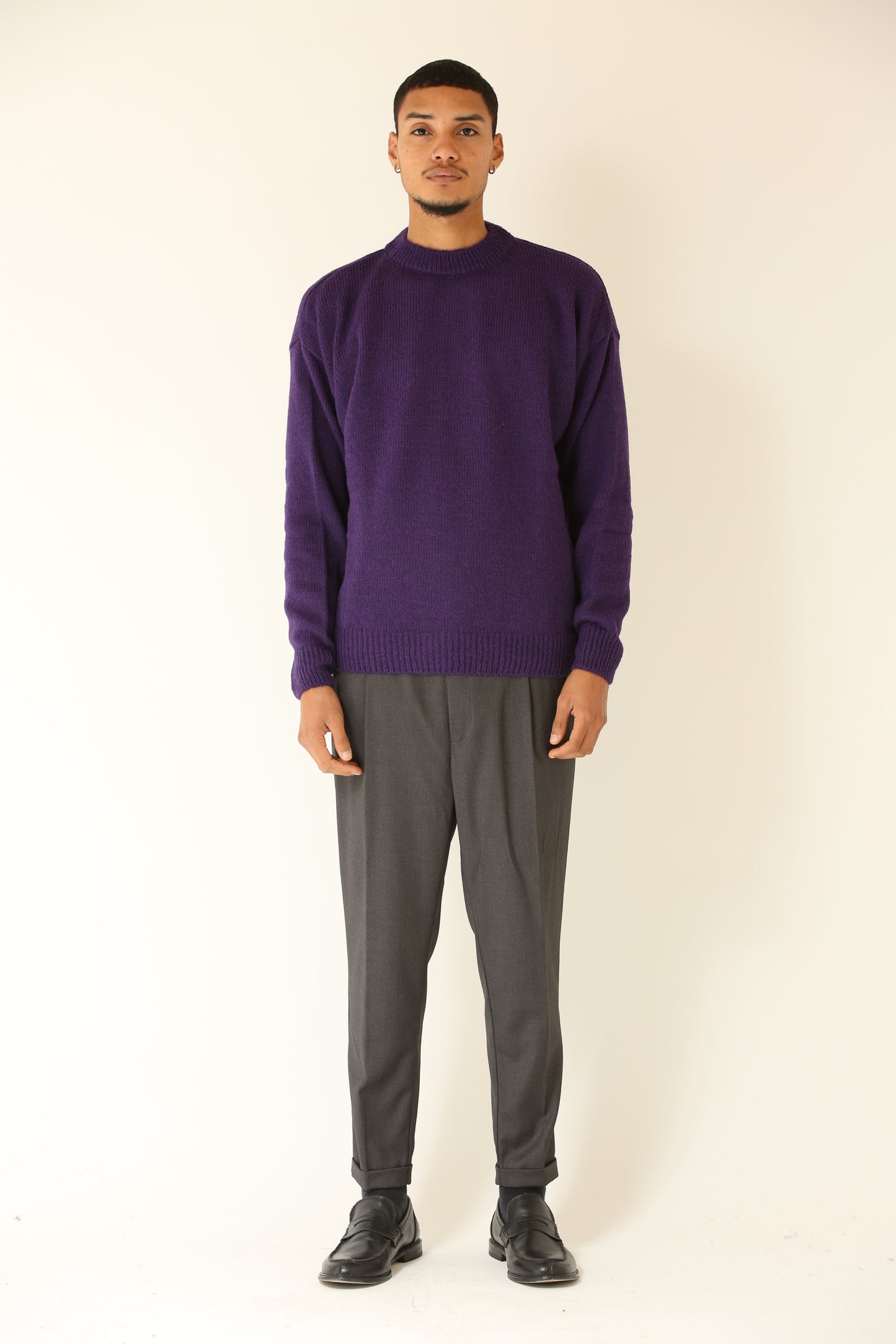 Maglione mohair viola uomo FW23