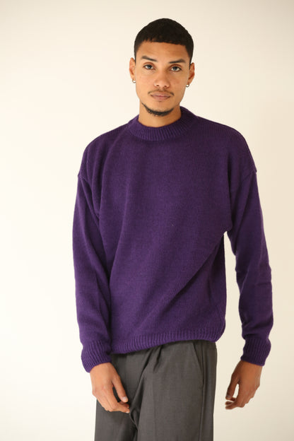 Maglione mohair viola uomo FW23