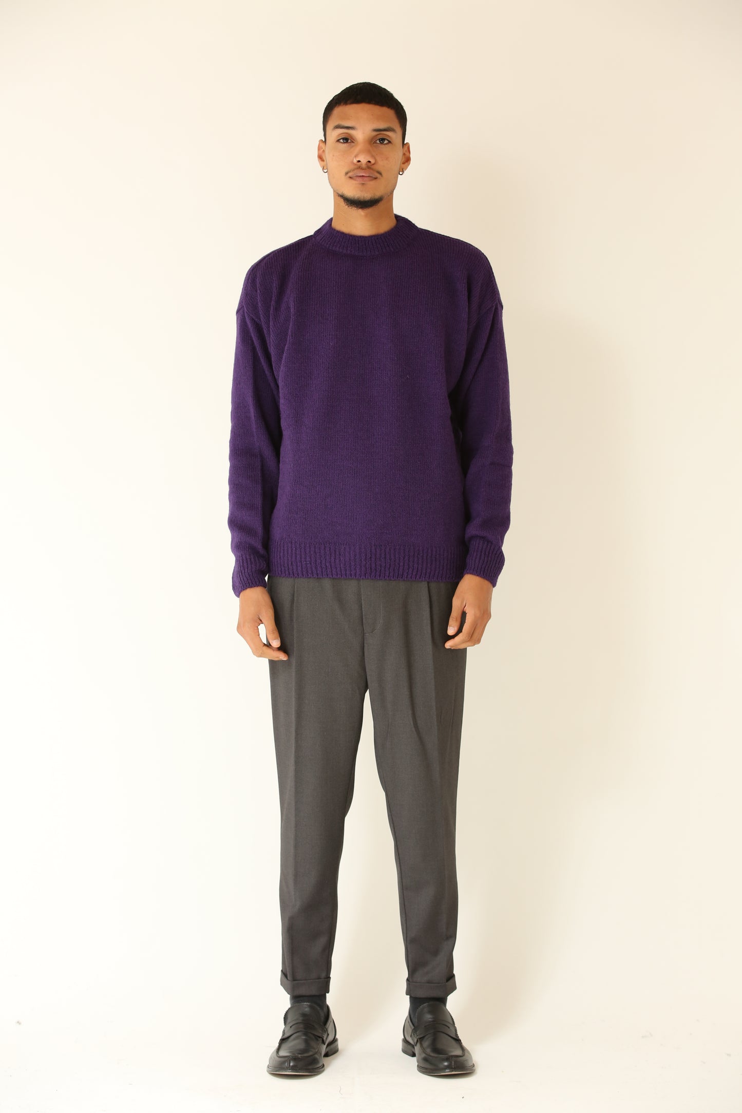 Maglione mohair viola uomo FW23