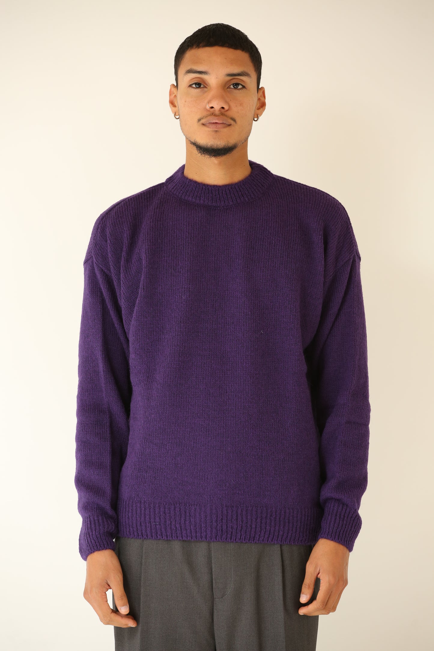 Maglione mohair viola uomo FW23